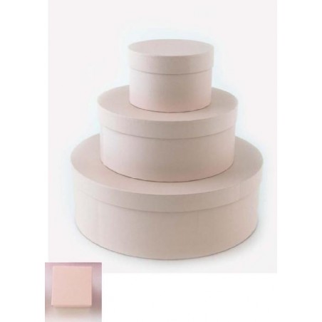 ---SET 3 SCATOLE TONDE +24 SCATOLINE ROS diametro 15-25-35 cm scatoline 6x3cm [0142453-00.jpg]