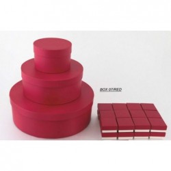 ---SET 3 SCATOLE TONDE +24 SCATOLINE ROS diametro 15-25-35 cm scatoline 6x3cm [0142454-00.jpg]