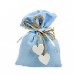 ---SACCHETTO COTONE NATURALE CELESTE 9x1 [0142505-00.jpg]