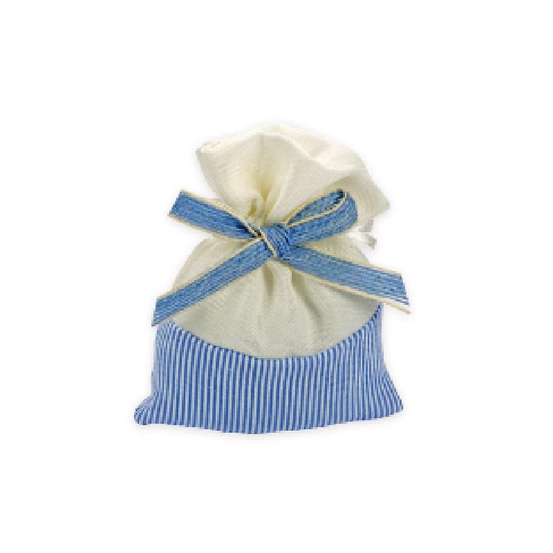 SACCHETTO COTONE C/FIOCCO CELESTE [0142516-00.jpg]