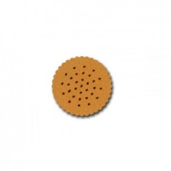 APPLICAZ. BISCOTTO TONDO 3cm BEIGE [0144685-00.jpg]