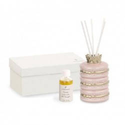 ---DIFFUSORE MACARONS ROSA/ORO d70h110 COMPLETO DI SCATOLA [TONO29190-00.jpg]