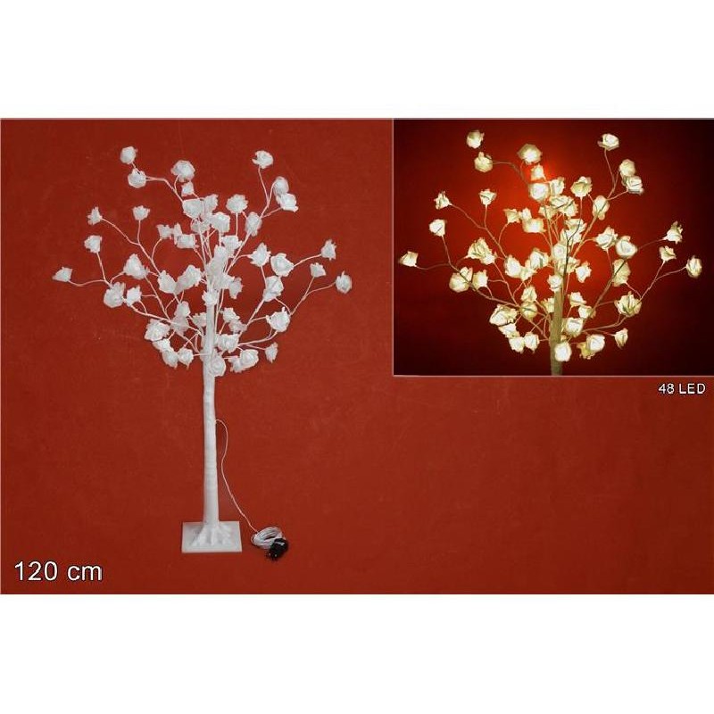 ALBERO ROSE BIANCHE 120cm LED [0144697-00.jpg]