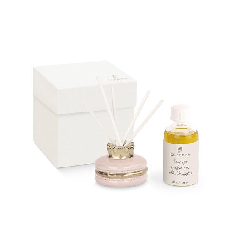 ---DIFFUSORE MACARONS ROSA/ORO d48h35 COMPLETO DI SCATOLA [TONO29187-00.jpg]