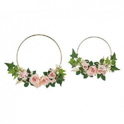 ---SET 2 CERCHI ORO CON ROSE ROSA 250/32 [TONO28749-00.jpg]