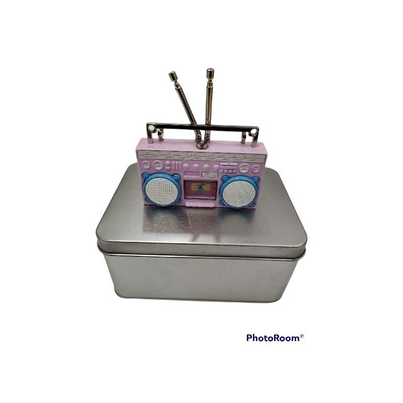 OROLOGIO METALLO RADIO CASSETTE 6x9 [4540SS22-00.jpg]