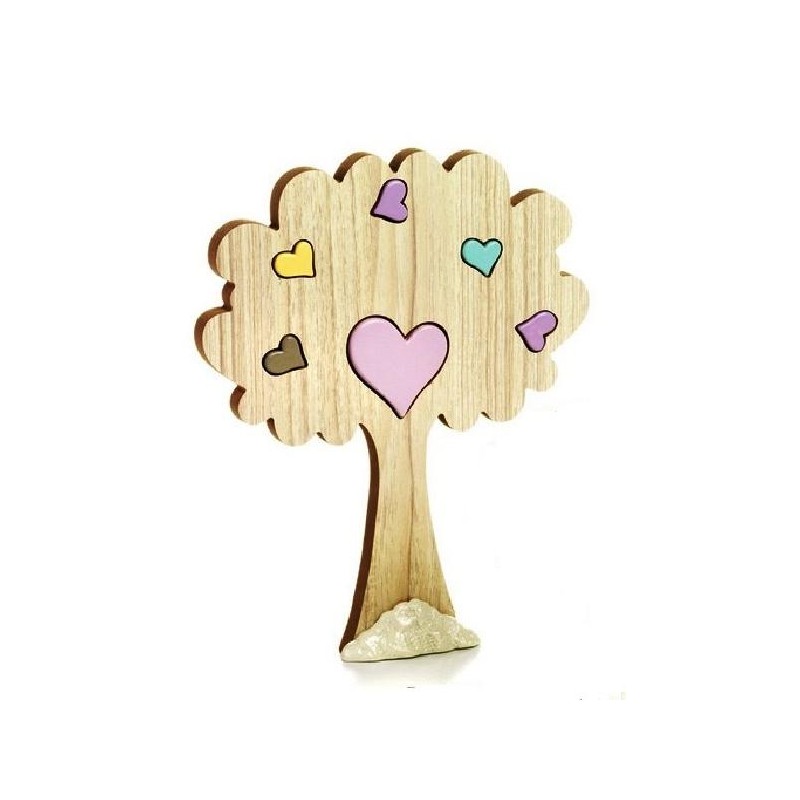 ---ALBERO LEGNO/CUORi PORC. COLOR 25cm [0145031-00.jpg]
