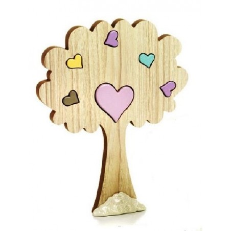 ---ALBERO LEGNO/CUORi PORC. COLOR 25cm [0145031-00.jpg]