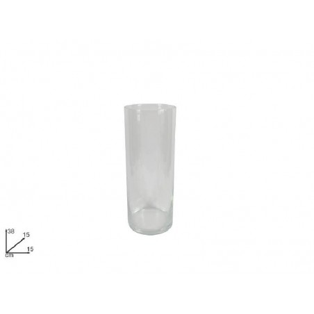 VASO VETRO TRASPARENTE CILINDRICO 38cm [0146012-00.jpg]