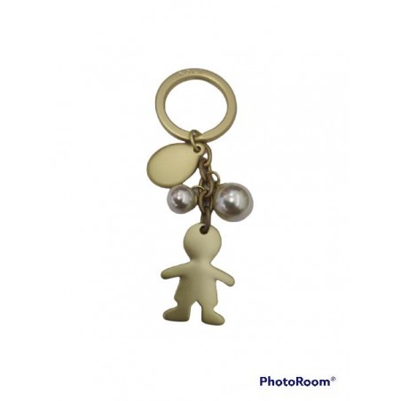 ---PORTACHIAVI BIMBO ORO OPACO+PERLE [0142215-00.jpg]