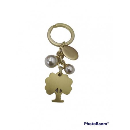 ---PORTACHIAVI ALBERO ORO OPACO+PERLE [0142218-00.jpg]