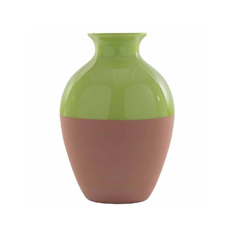 VASO IN VETRO VERDE-MARRONE d35x50cm [0146030-00.jpg]