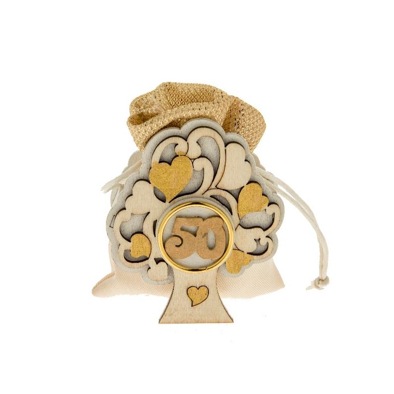 ---SACCHETTO 50 ANNIVERSARIO LEGNO 8cm [0180013-00.jpg]