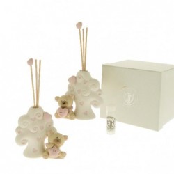 PALLINO ORSO DIFFUSORE ROSA 2s-10cm COMPLETO DI SCATOLA REGALO [0141553-00.jpg]