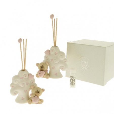 ---PALLINO ORSO DIFFUSORE ROSA 2s-10cm COMPLETO DI SCATOLA REGALO [0141553-00.jpg]