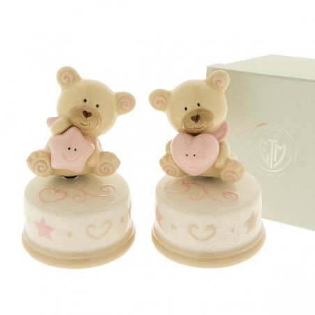 ---PALLINO ORSO CARILLON ROSA 2s-11cm COMPLETO DI SCATOLA REGALO [0141555-00.jpg]