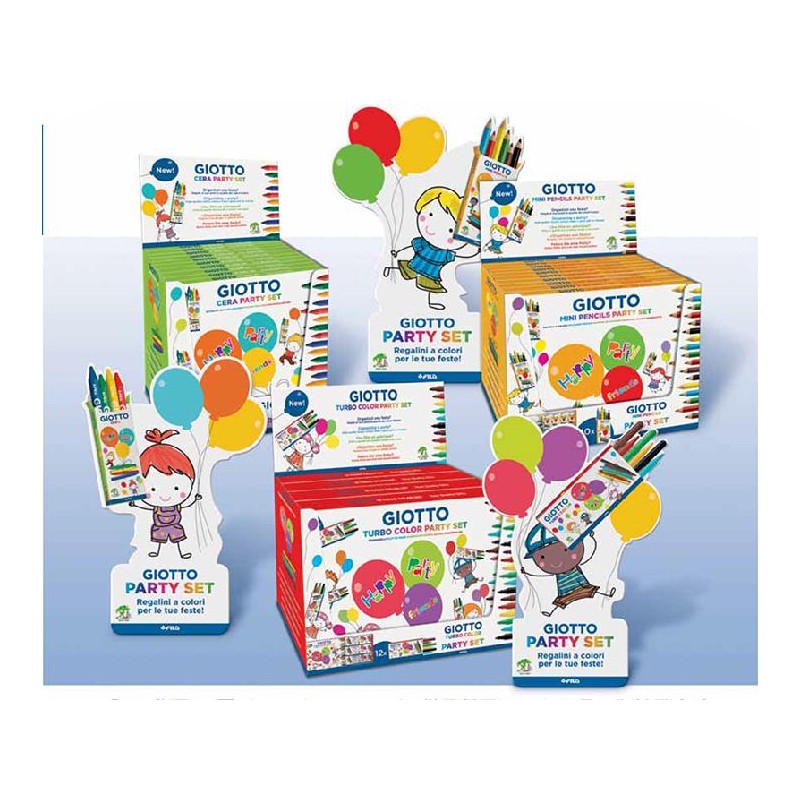GIOTTO PARTYSET 3esp. TURBO/CERA/PASTEL PVP TURBOCOLOR 1,50 PVP CERA       1,00 PVP PASTELLI   1,30 [FILA313200-00.jpg]