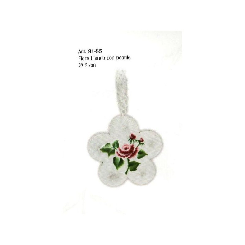 FIORE METALLO BIANCO PEONIE 4pz [0149185-00.jpg]