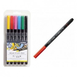 LYRA AQUA BRUSH DUO 6pz COL.PRIMARI [FILAL6521060-00.jpg]