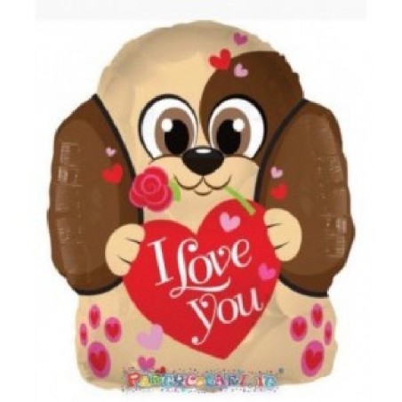 FOIL CAGNOLINO I LOVE YOU 46cm [8413011-00.jpg]