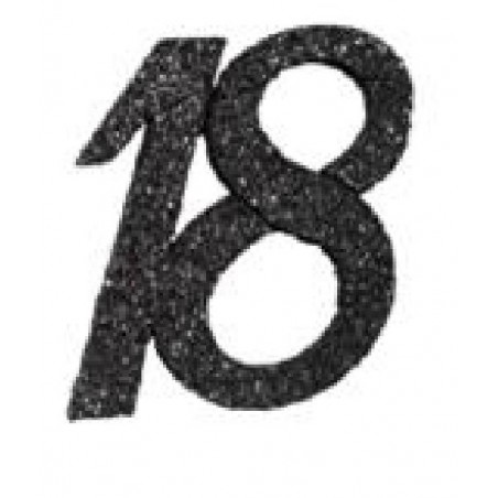 ---NUMERO 18 ESPANSO GLITTER NERO 14cm [0160287-00.jpg]