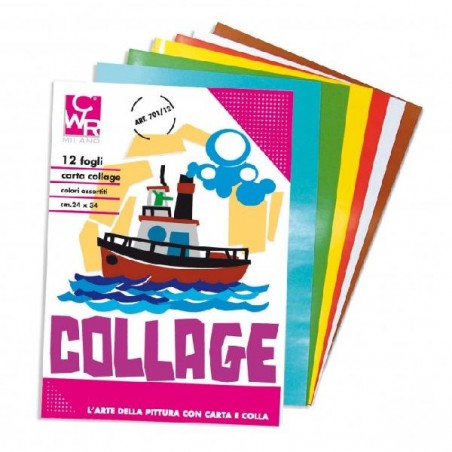 ALBUM COLLAGE 24x34cm 12 FOGLI COL.ASS. [8129001-00.jpg]