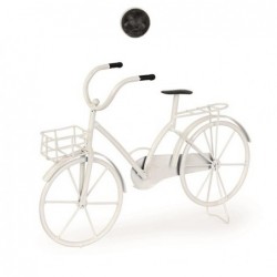 BICICLETTA METALLO BIANCA 36x11x26cm [TONO20802-00.jpg]