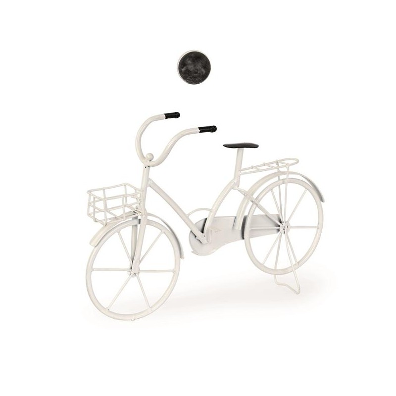 BICICLETTA METALLO BIANCA 36x11x26cm [TONO20802-00.jpg]
