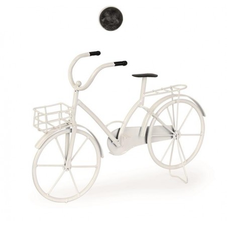 BICICLETTA METALLO BIANCA 36x11x26cm [TONO20802-00.jpg]