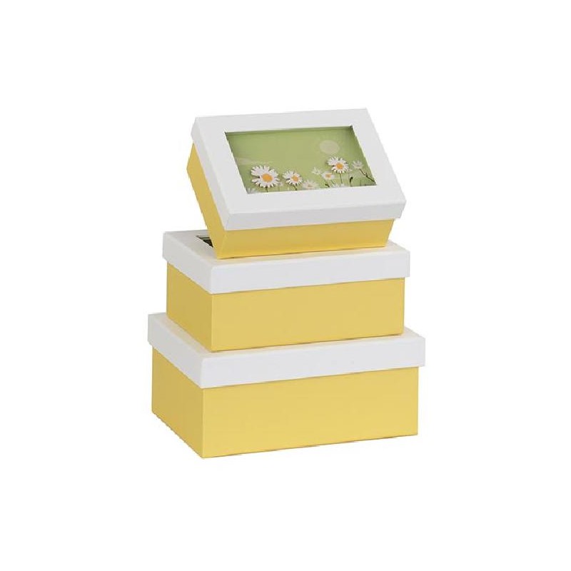 SET 3 SCATOLE BIANCHE/GIALLE MARGHERITE [TONO20940-00.jpg]
