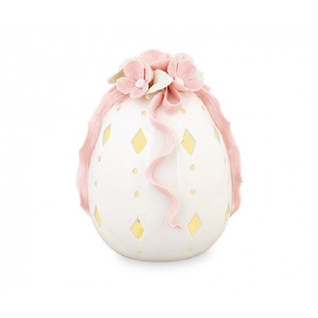 ---UOVO PORCELLANA CON LED 10x14cm [TONO26265-00.jpg]