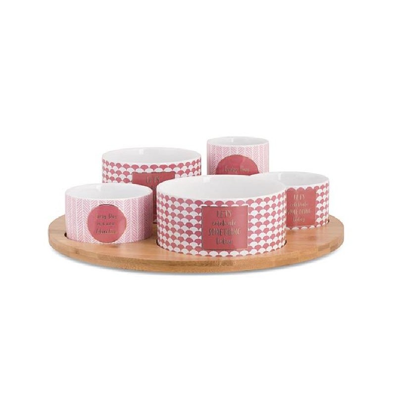 ---VASSOIO CON 6 CIOTOLE ROSA [TONO26619-00.jpg]