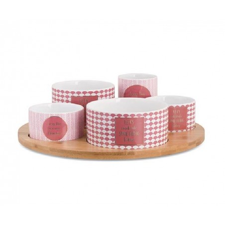 ---VASSOIO CON 6 CIOTOLE ROSA [TONO26619-00.jpg]