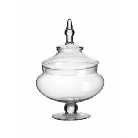 VASO POTICHE IN VETRO d17h31cm TRASPARENTE CON COPERCHIO [0146033-00.jpg]