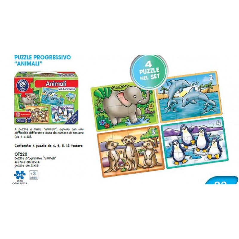 ---PUZZLE ANIMALI 21x15 -SET 4pz [0310525-00.jpg]