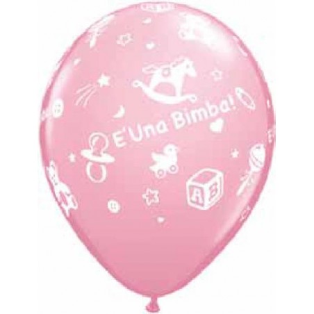 ---PALLONCINI -E'UNA BIMBA- 28cm 100pz [8413306-00.jpg]