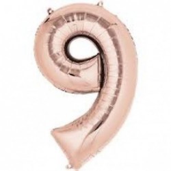 PALLONCINO FOIL 80cm ORO ROSA NR.9 [8415119-00.jpg]