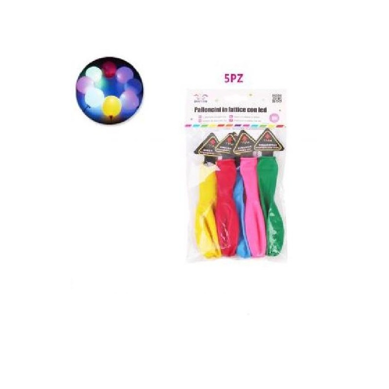 PALLONCINI LATTICE+LED 28cm 5pz Ass. [8411004-00.jpg]