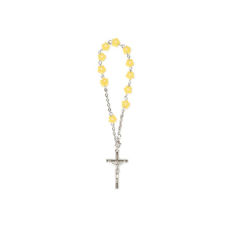 ROSARIO BRACCIALE PERLE GIALLE CON PORTACONFETTI INCLUSO [TONO57677-00.jpg]