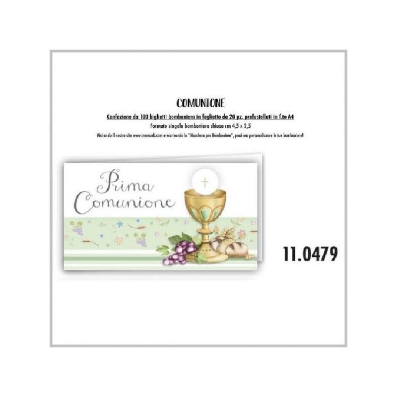 ---BOMBONIERE COMUNIONE VERDE  A/4 100p [2231102-00.jpg]