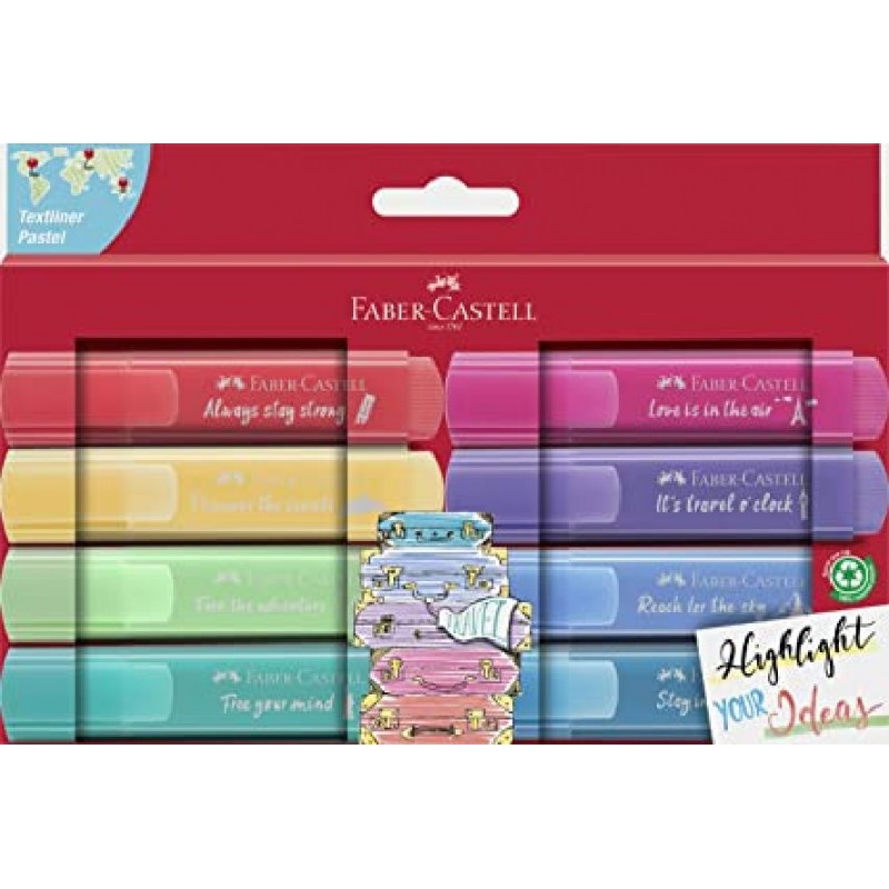 EVIDENZIATORI FABER CASTELL 8pz PASTEL [1238003-00.jpg]