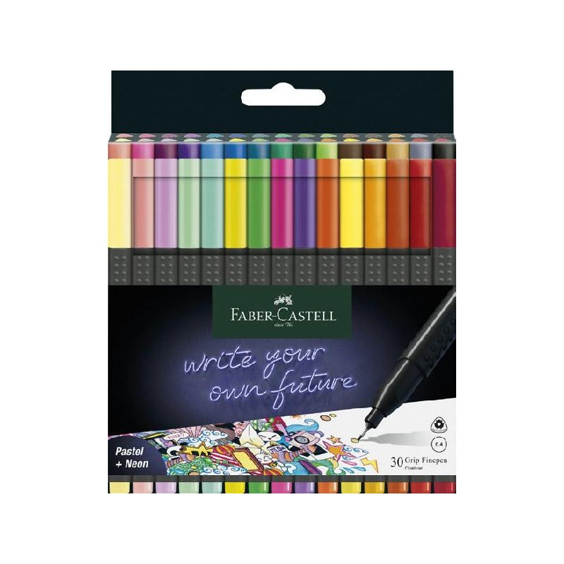 FABER CASTELL FINEPEN GRIP 0,4mm 30pz [1211503-00.jpg]