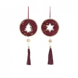 ALBERO/STELLA APPEND.BORDO	FLOCCATO CON NAPPINA 8,5cm [TONO21629-00.jpg]