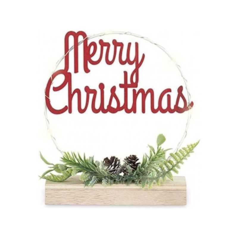 CERCHIO MERRY CHRISTMAS C/LED d18cm [TONO20123-00.jpg]