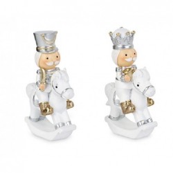 SOLADATINO BIANCO A CAVALLO 12cm - 2sogg [TONO21411-00.jpg]