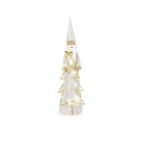 ---BABBO NATALE BIANCO CON LED 22cm [TONO21400-00.jpg]