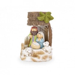 ---NATIVITA' COLOR CON CAPANNA 12cm [TONO21436-00.jpg]