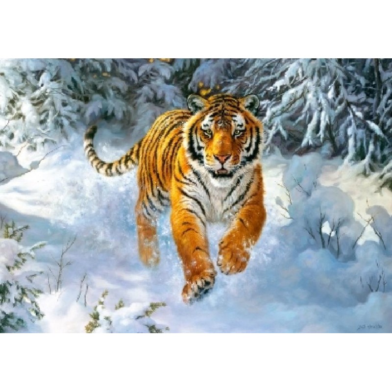 ---PUZZLE 500pz 35x50-TIGRE SULLA NEVE [0250459-00.jpg]