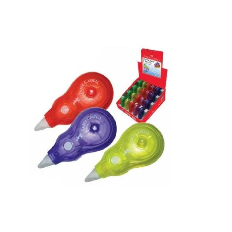 FABER CASTELL CORRETTOREmini 20pz 5mmX8 IN 5 COLORI FLUO [1246603-00.jpg]