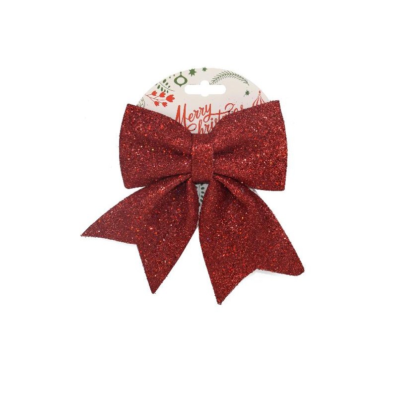 ---FIOCCO ROSSO GLITTER 25cm [9012009-00.jpg]